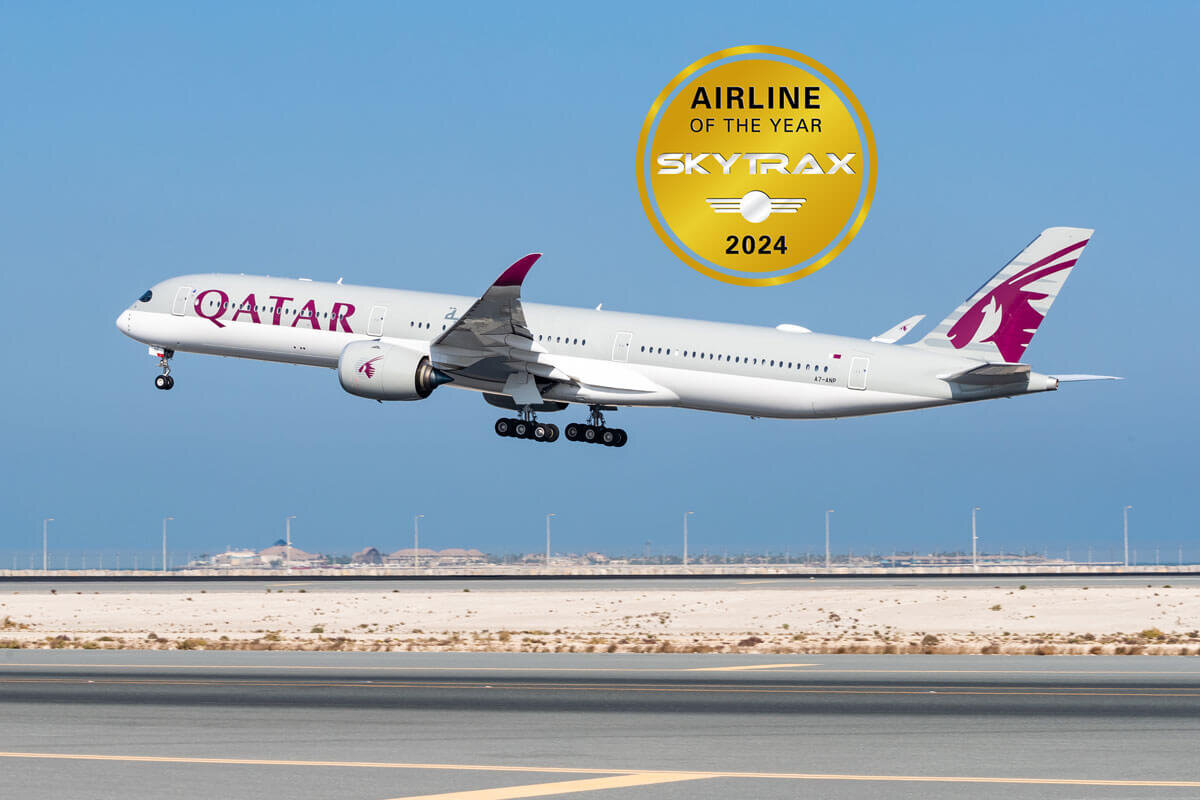 Qatar Airways - лучшая авиакомпания мира 2024 года (по версии Skytrax).