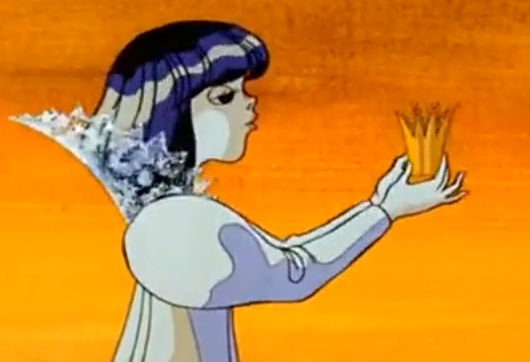 Кадр из мультфильма. Алиса стала Королевой.