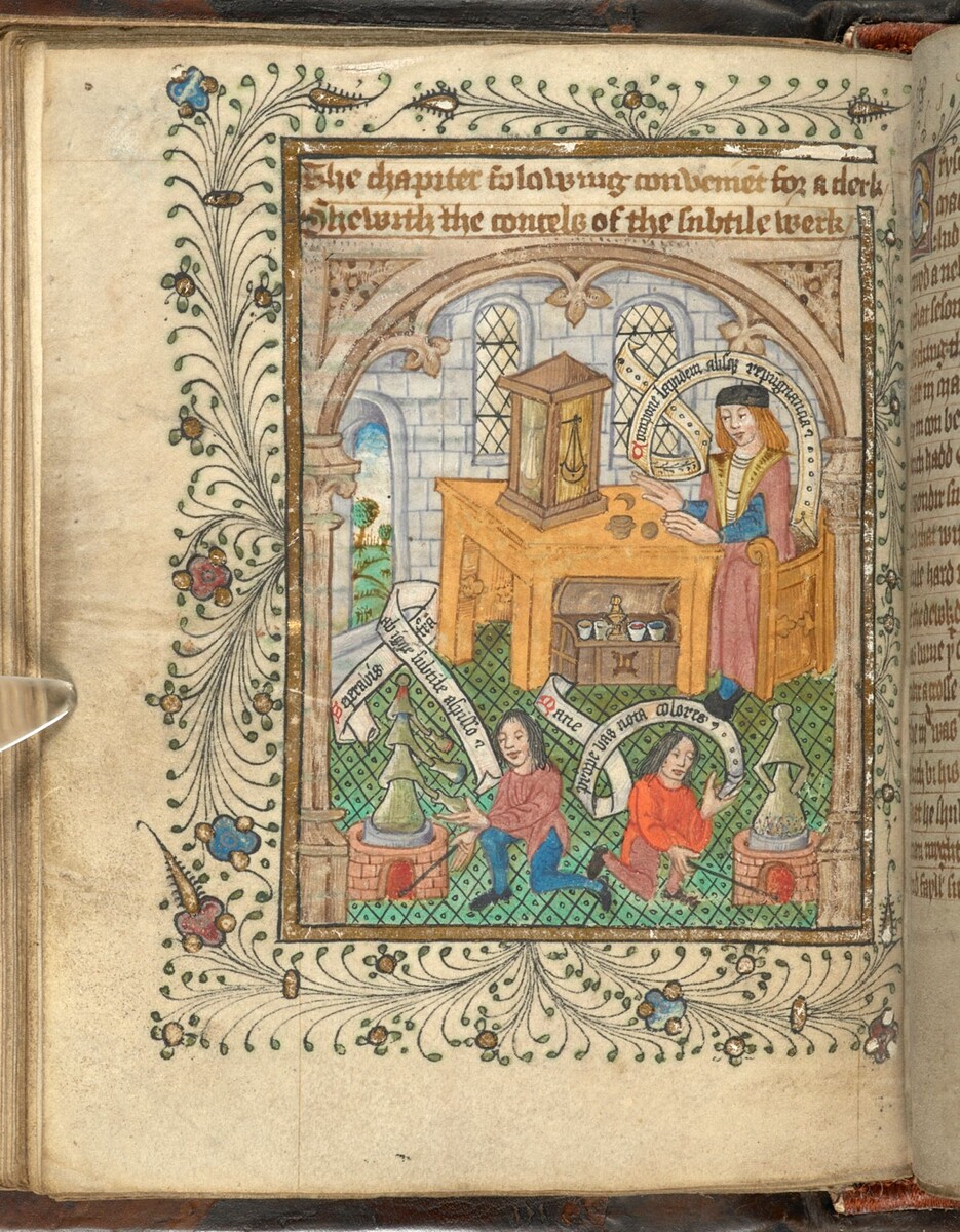 Миниатюра из книги средневекового алхимика Томаса Нортона "Орден алхимии" 1477 г.