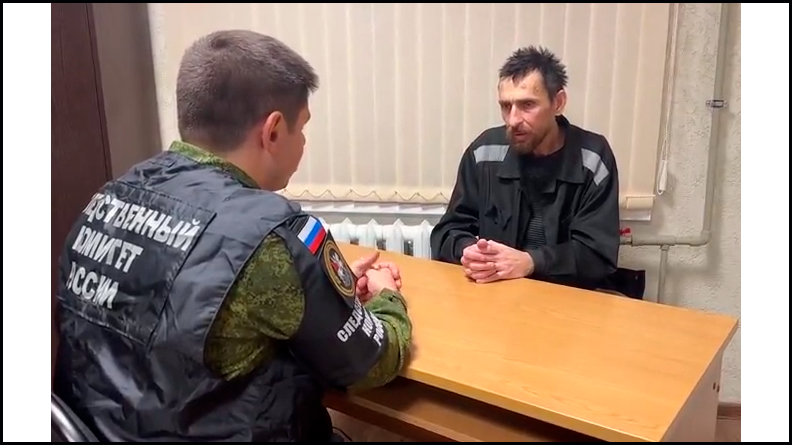    Александр Гусак расстрелял трёх наших безоружных солдат. Скриншот: ТГ-канал "Следственный комитет России"