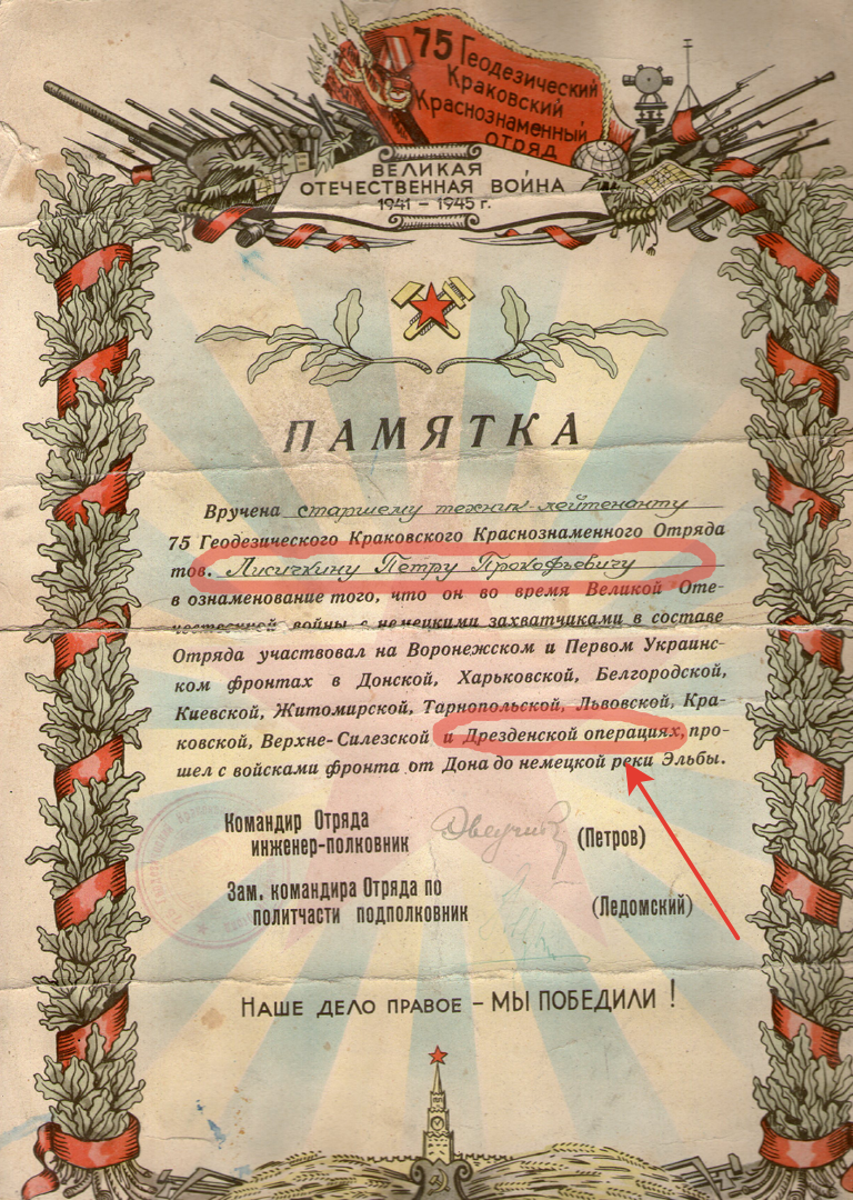 Документ из семейного архива Автора