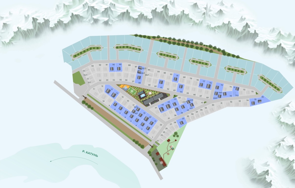 План поселка "Альпинс"