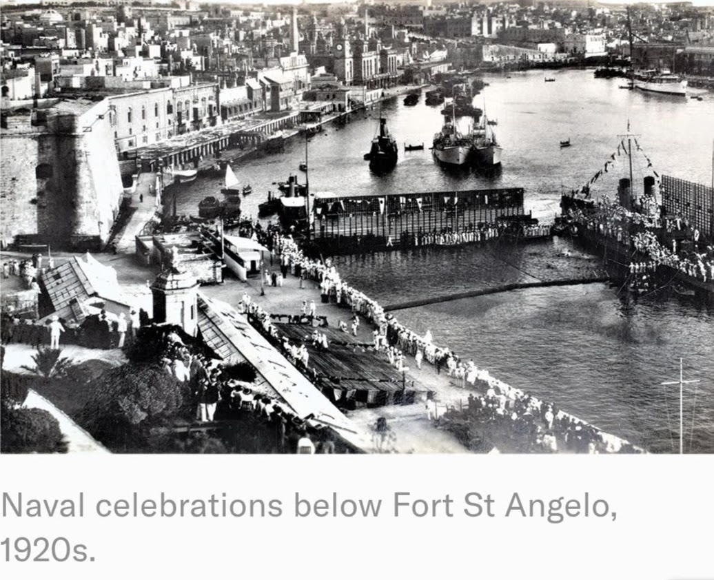 Слева - город Биргу, где располагалось Адмиралтейство и знаменитый Форт Святого Ангела, ни разу не взятый врагами и устоявший в Великую осаду Мальты турками