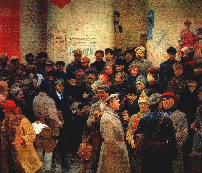 Картина "Всесоюзный съезд Советов". Художник Л.Котляров.

Источник: https://fotostrana.ru/public/post/235888/1657314058/