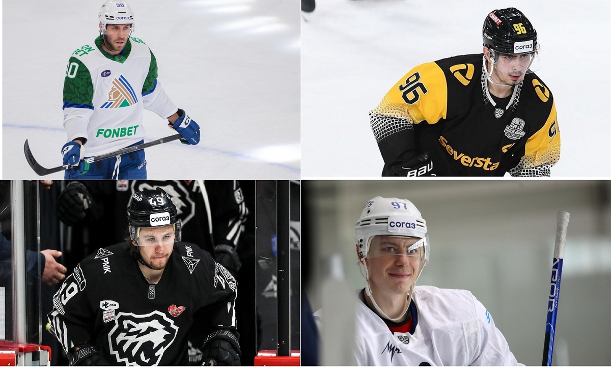 Слева сверху - Джошуа Ливо, справа сверху - Кирилл Пилипенко, слева снизу - Максим Шабанов, справа снизу - Никита Гусев.