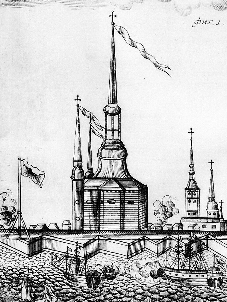 Первая деревянная Петропавловская церковь