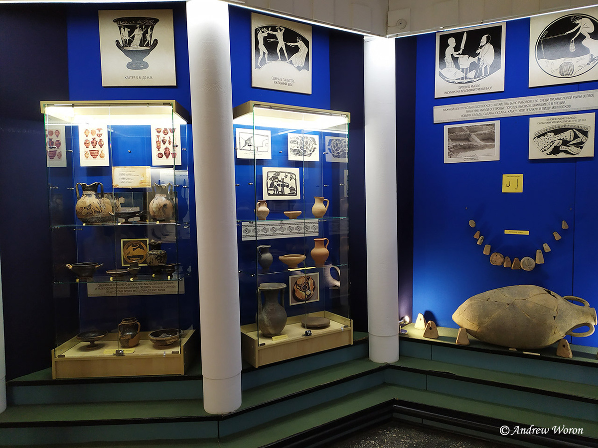 Зал археологии. Стенды с экспонатами