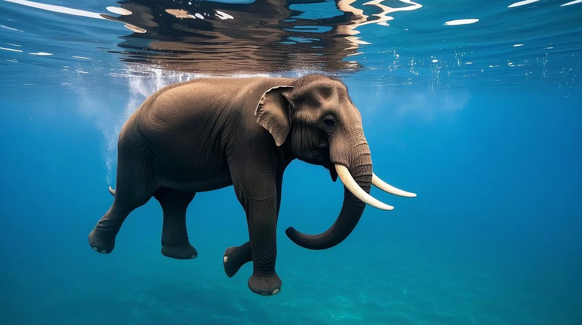 Как искупать слона в море
