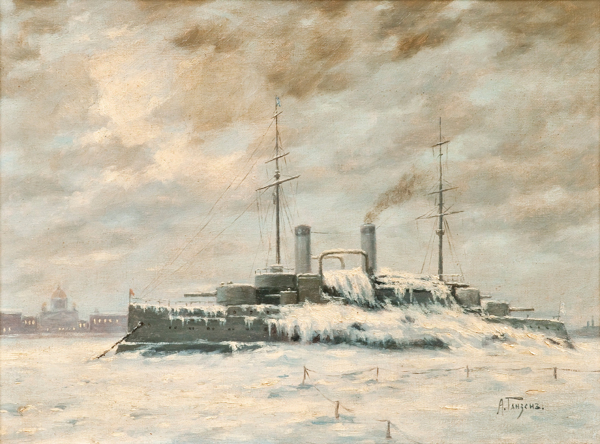 Корабль зимой