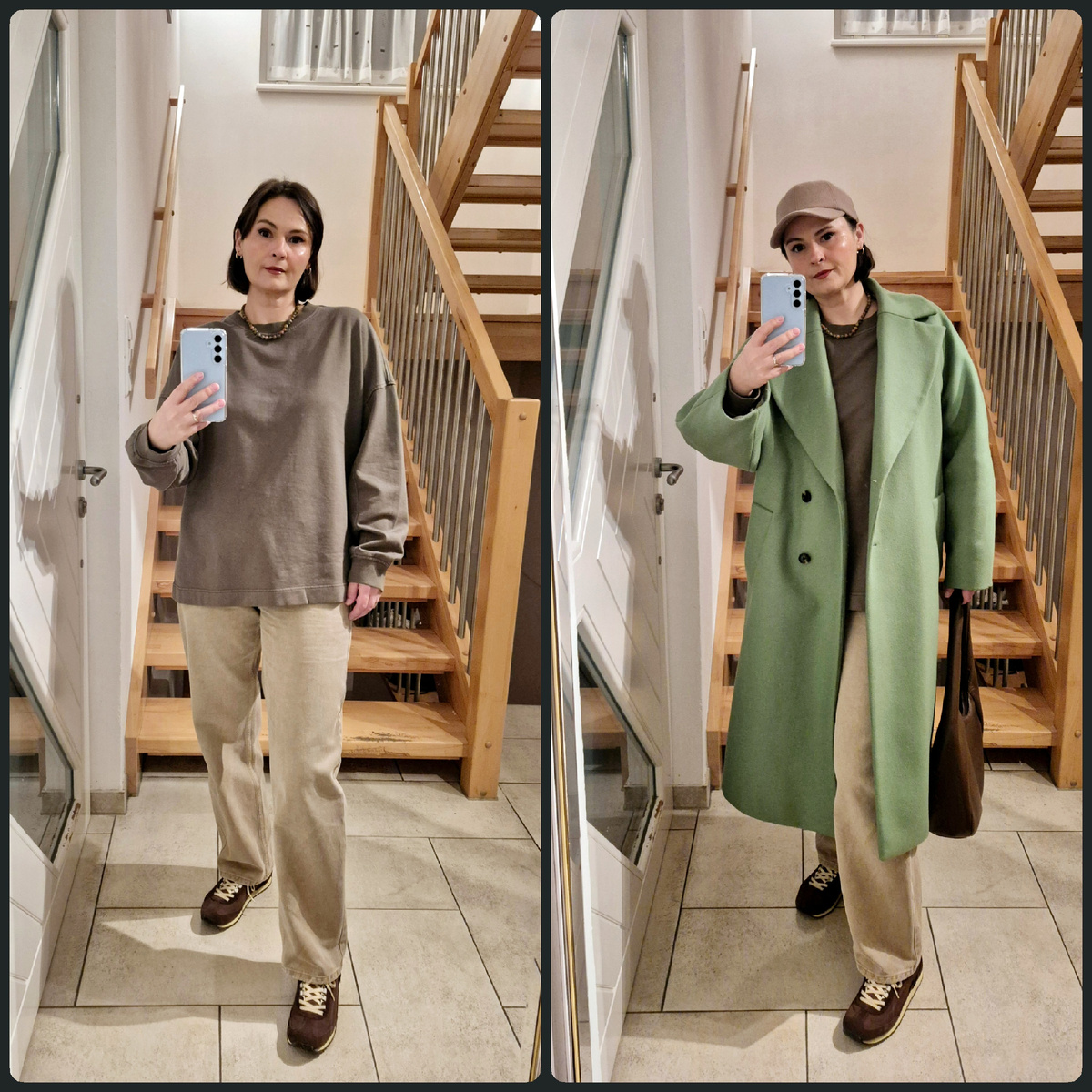 На мне, в помещении и на улице 