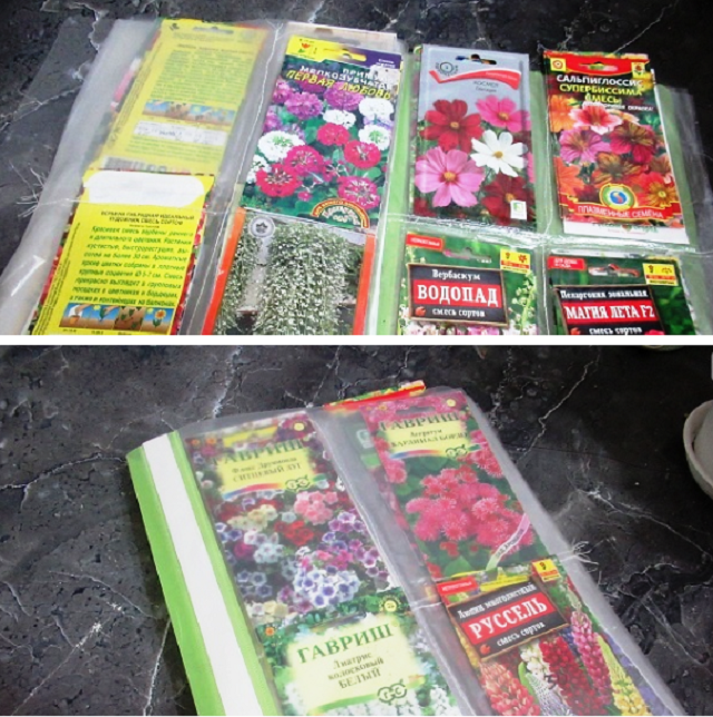 такие же папки с файлами сделала и для семян овощей