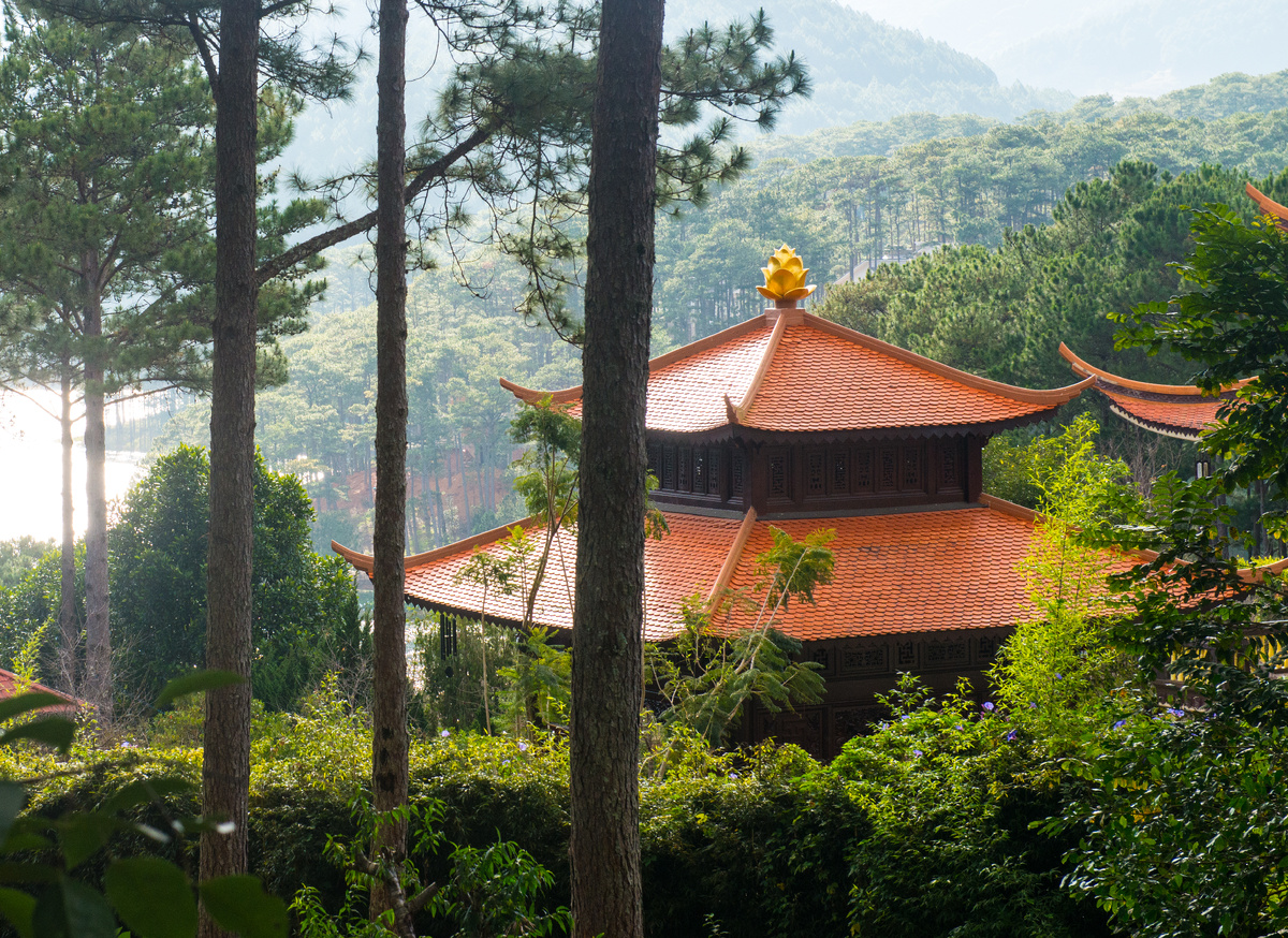 Буддийский храм на территории пагоды.