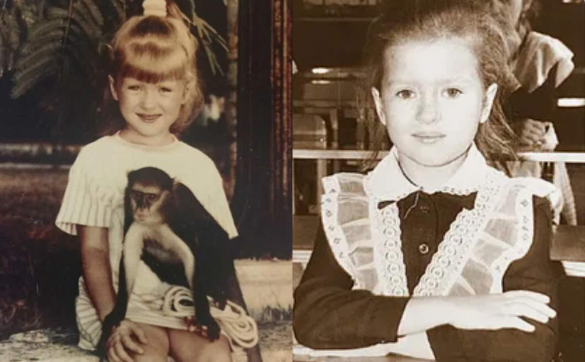 на фото Екатерина Копанова в детстве