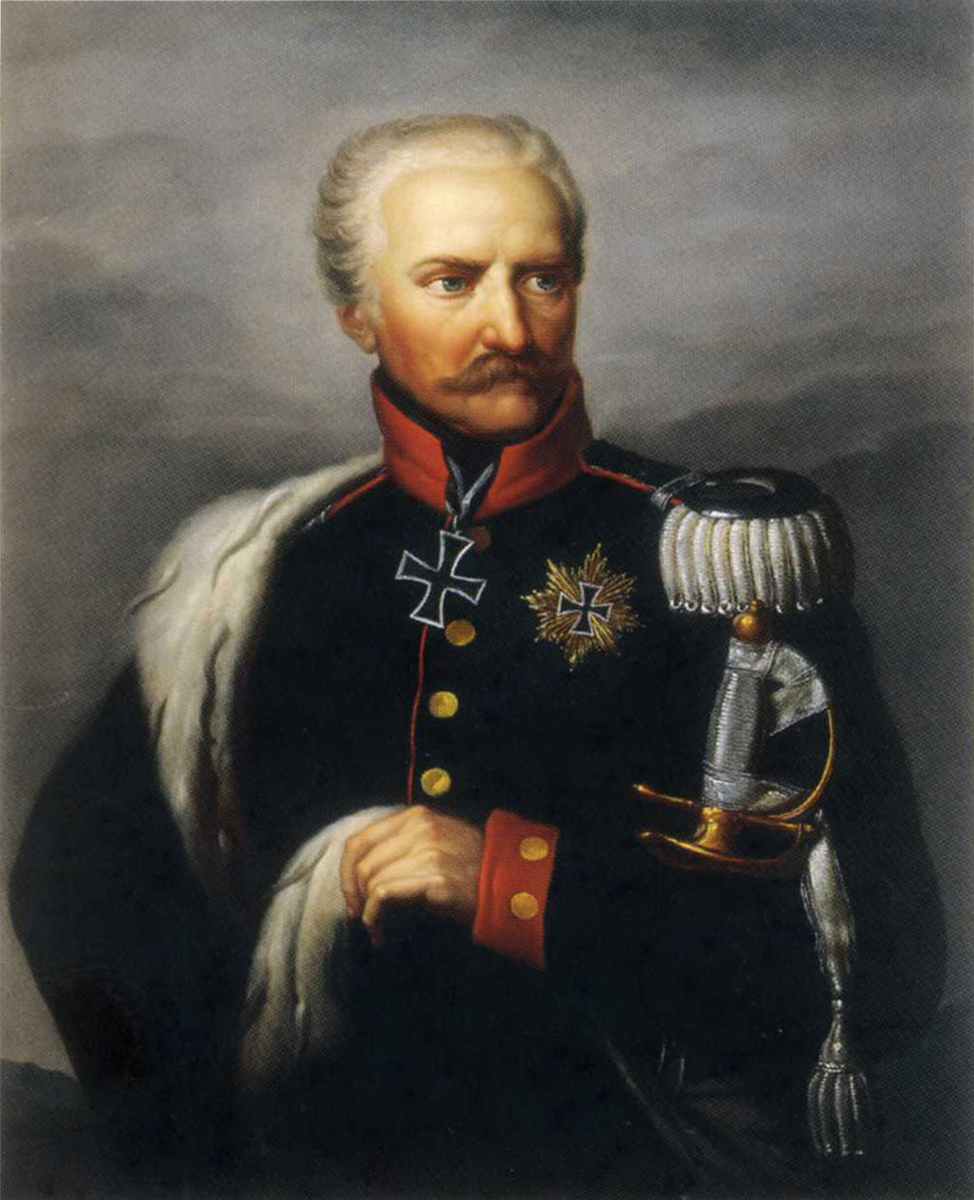 Ге́бхард Ле́берехт фон Блю́хер (нем. Gebhard Leberecht von Blücher), с 3 июня 1814 — князь Вальштадтский (Fürst von Wahlstatt; 16 декабря 1742 — 12 сентября 1819) — прусский военачальник, генерал-фельдмаршал (1813). Участник ряда Наполеоновских войн, командующий прусскими войсками в боевых действиях войны шестой коалиции и против вернувшегося Наполеона в 1815 году. Победитель при Ватерлоо. https://ru.wikipedia.org/wiki/Блюхер,_Гебхард_Леберехт