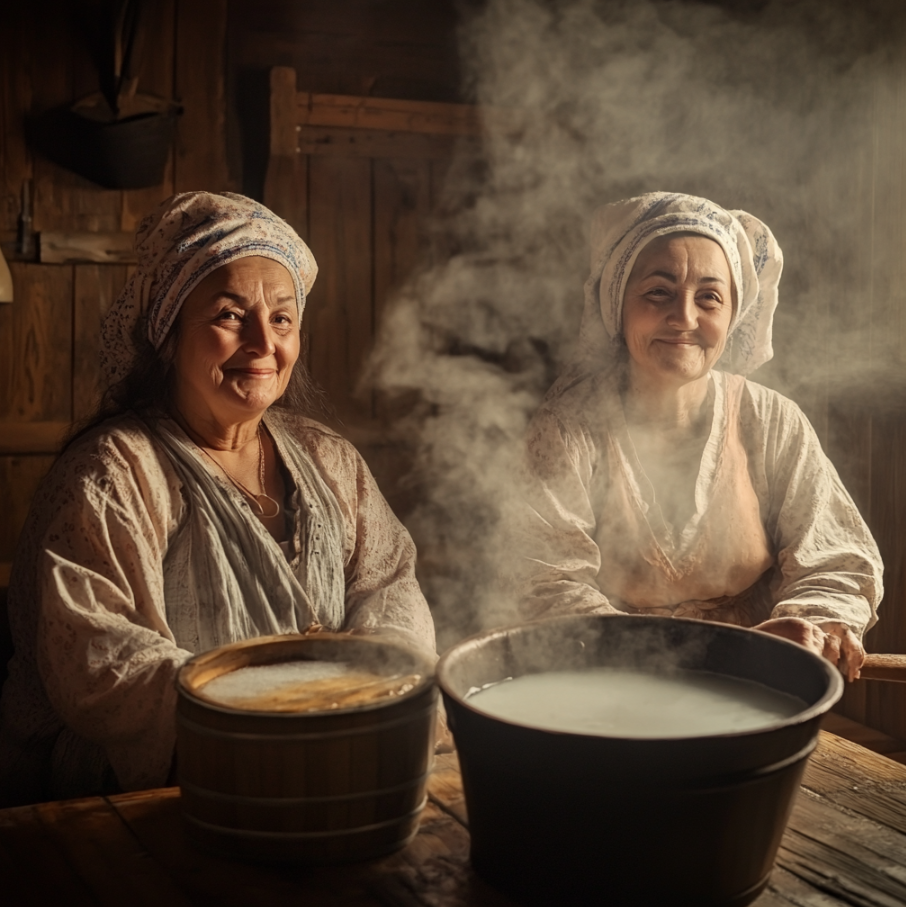 Татарская баня «по-черному»