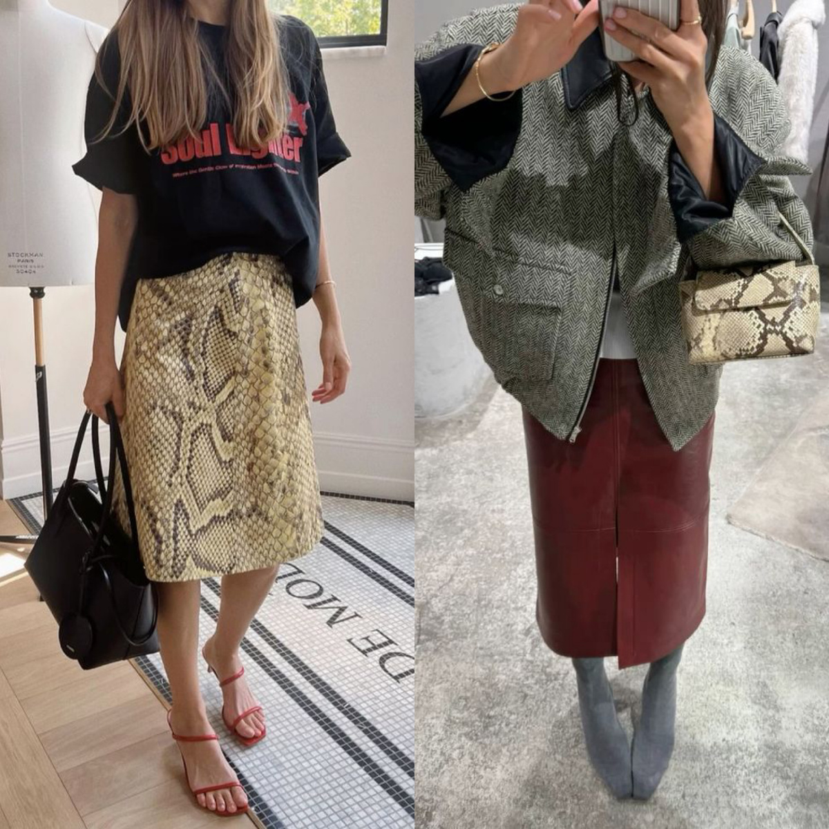 Образы блоггеров со змеиным принтом