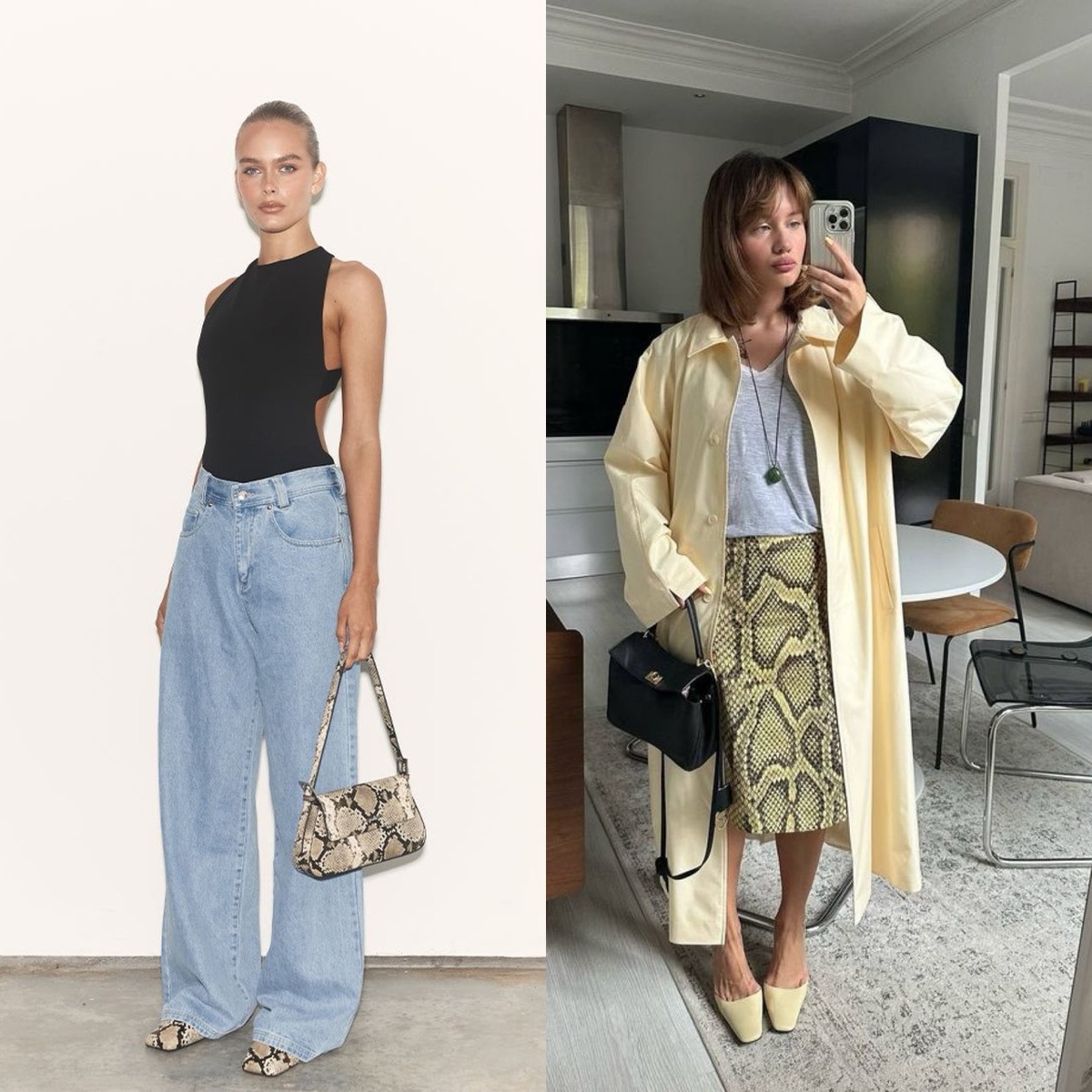 Образы блоггеров со змеиным принтом