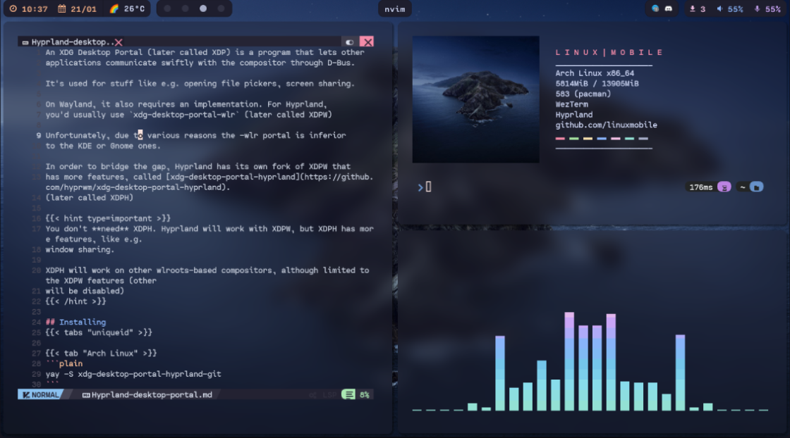 Оконный менеджер для Wayland под названием «Hyprland»