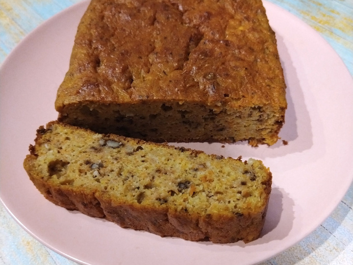 Морковный кекс с ароматом апельсина и орехами