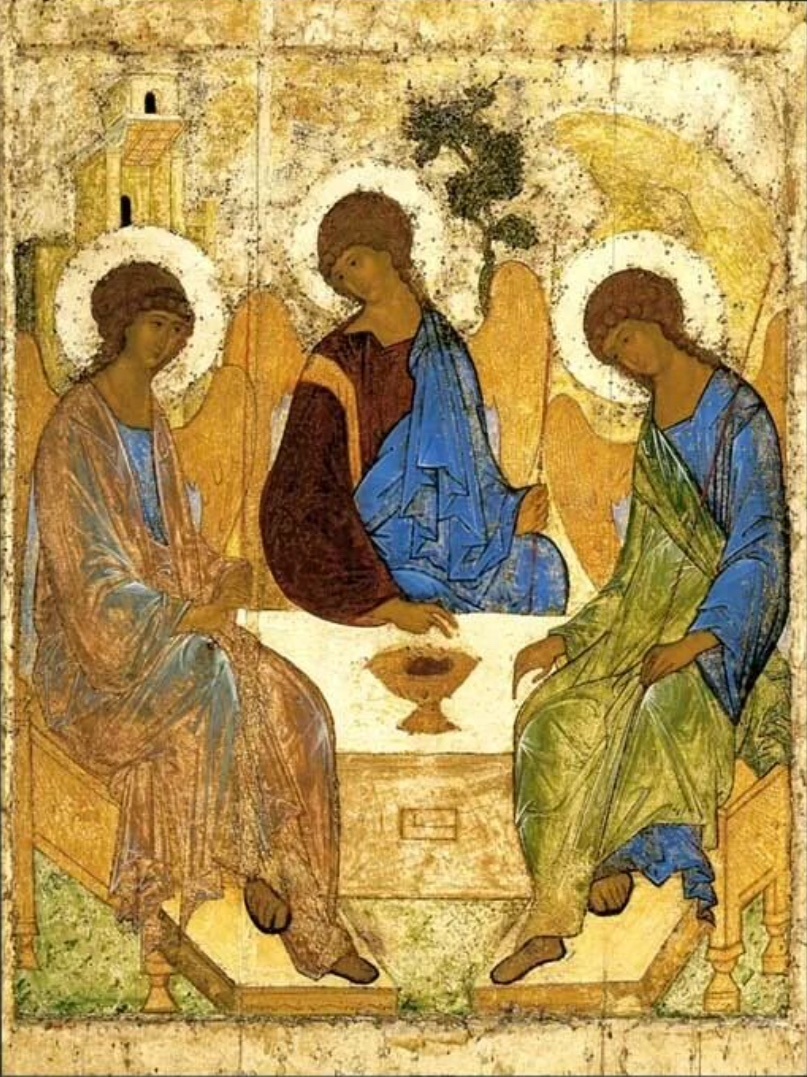 Андрей Рублёв. Троица. Начало XV века. Изображение из открытых источников.