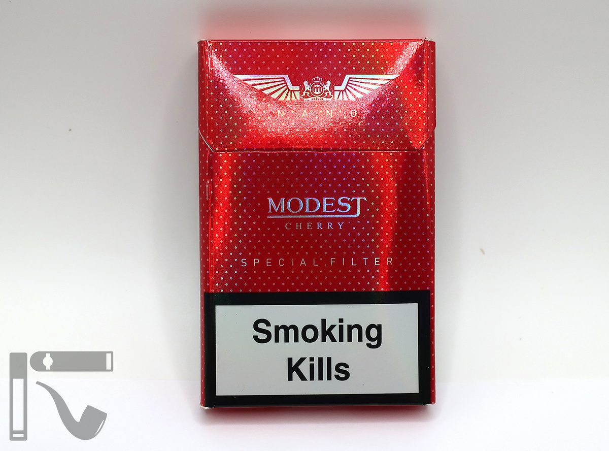 Сигареты Modest Cherry. Фото: © канал "Уголок Курильщика"