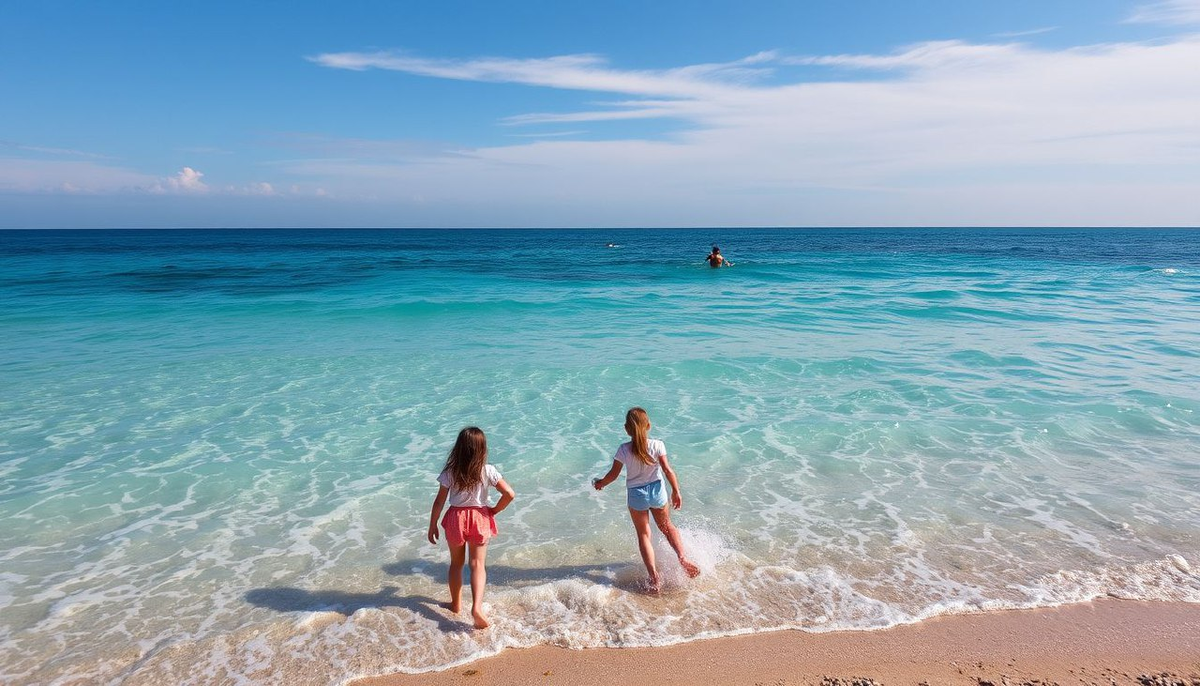 дети и море