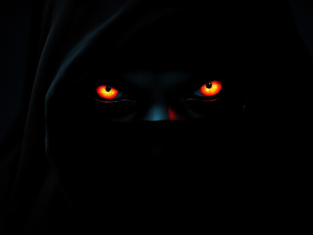 Глаза, светящиеся в темноте, наблюдающие из теней