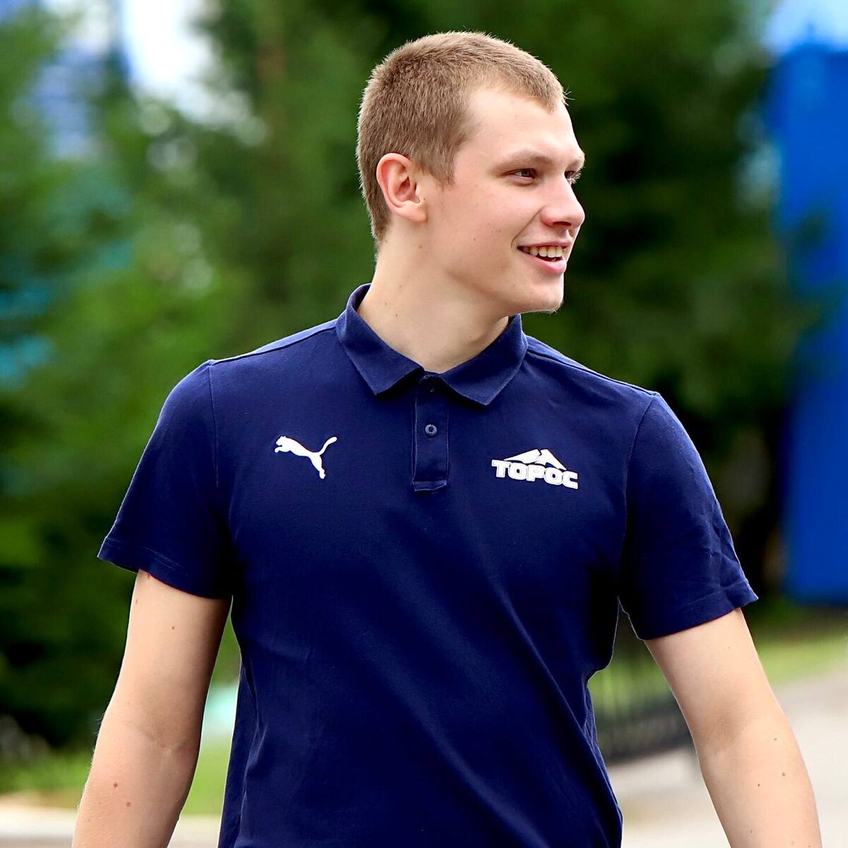 Игорь Карпов на предсезонной подготовке клуба "Торос" из ВХЛ.