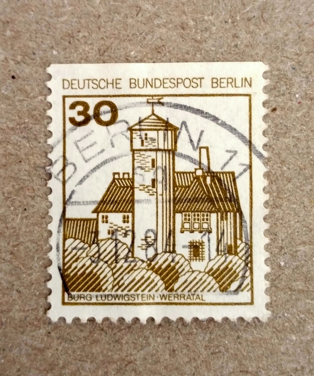 Почтовая марка "Замок Людвигштайн" 1977г.