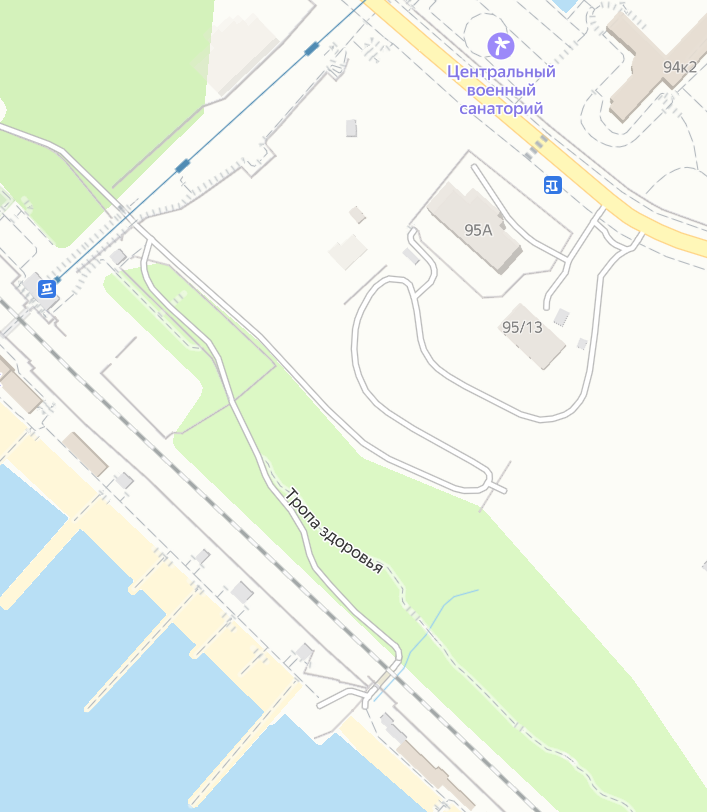 карта дороги к пляжу Бытха