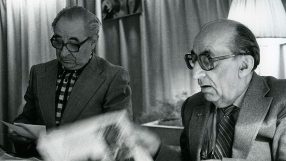 Евгений Лебедев и Георгий Товстоногов
