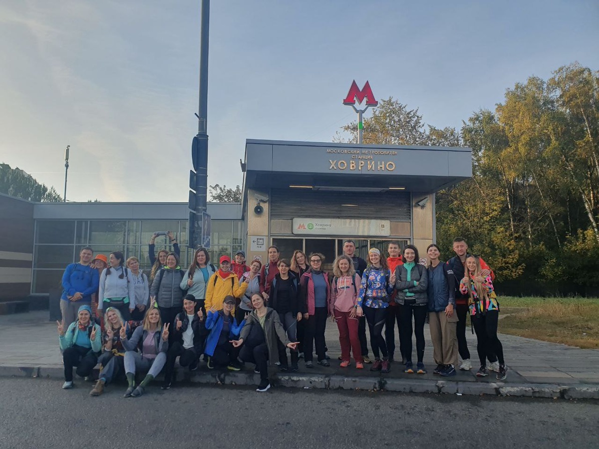 1 групповое фото. Начало маршрута, м. Ховрино