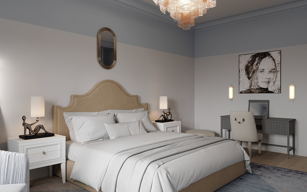 Интерьер спальни по проекту Татьяны Арютовой