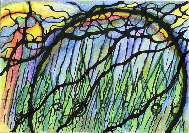 Шаманский дождь. НейроГрафика. 