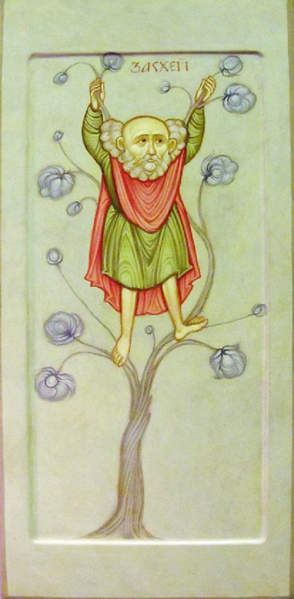 Закхей мытарь. Икона. Максим Шешуков (1965-2024)
