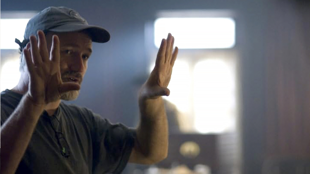  Дэвид Финчер на съемках фильма "Загадочная история Бенджамина Баттона"