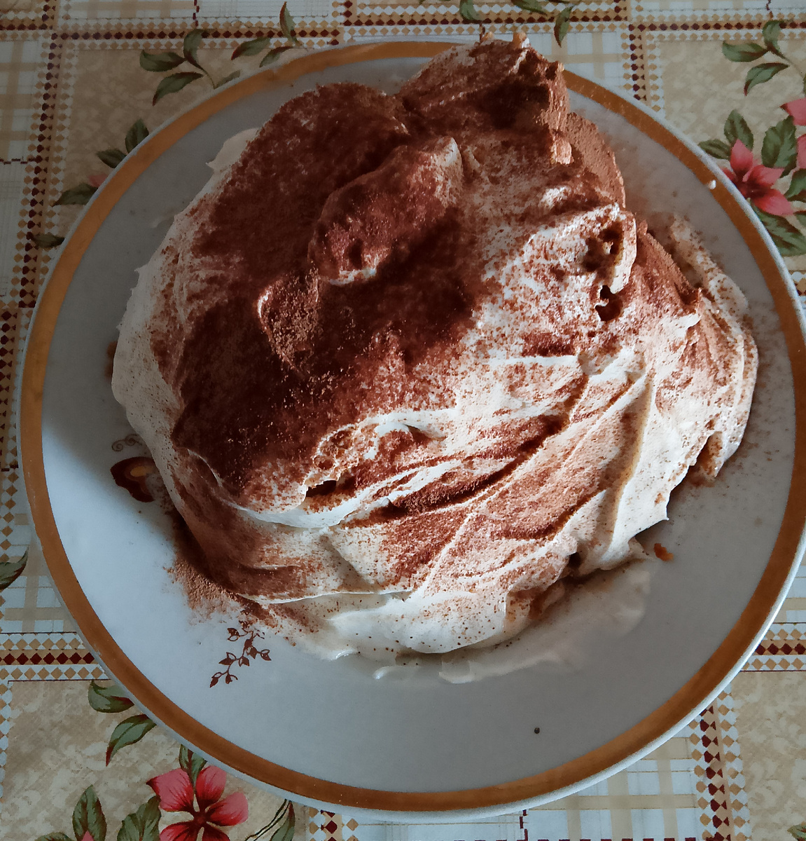 Торт из овсяного печенья с бананами.