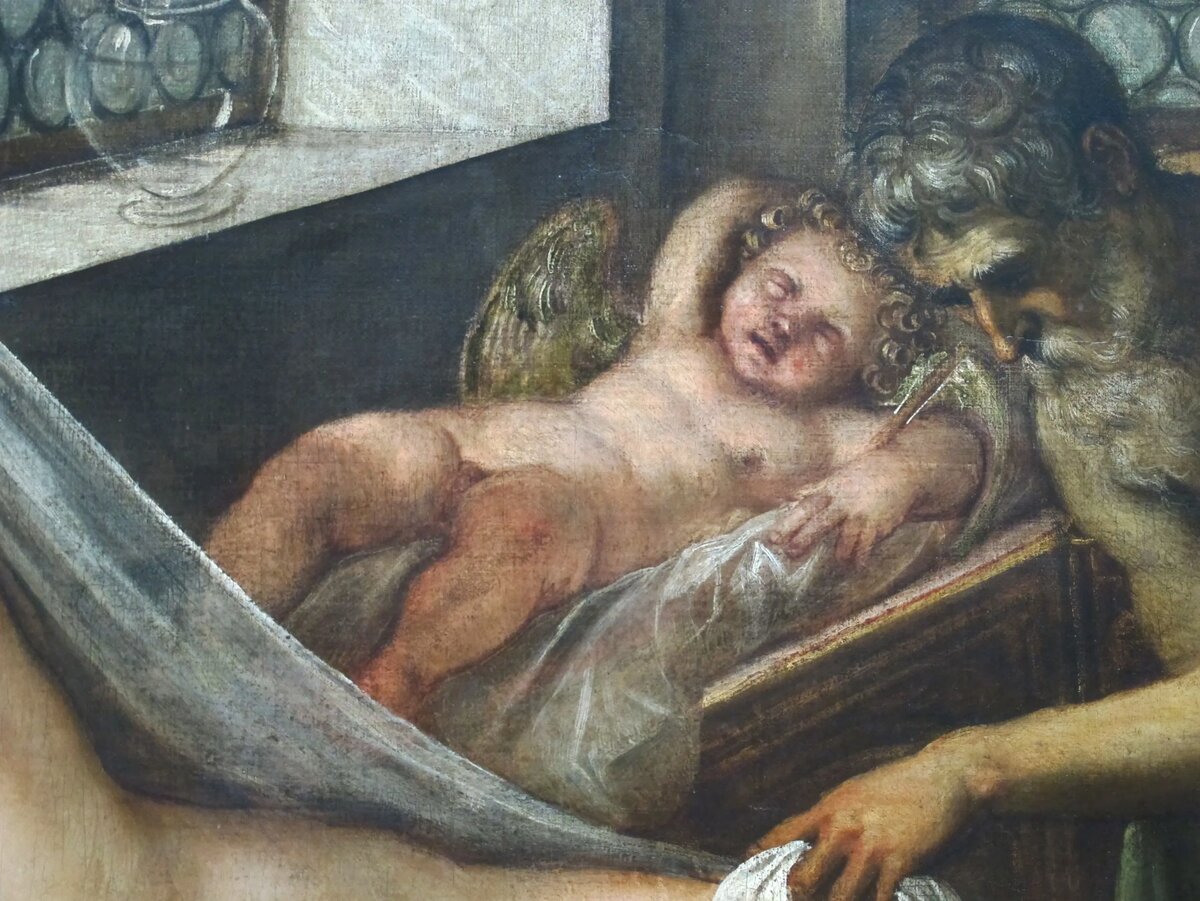 Тинторетто. «Венера, Вулкан и Марс» (фрагмент). 2-я половина XVI века