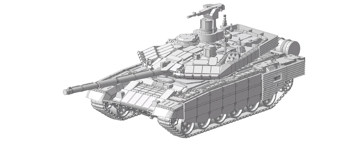 Рендеры модели Т-90МС 1/100. Источник: https://vk.com/wall-29859496_2858520