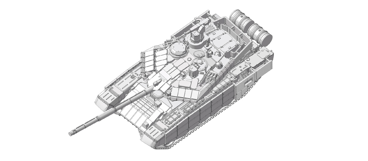 Рендеры модели Т-90МС 1/100. Источник: https://vk.com/wall-29859496_2858520