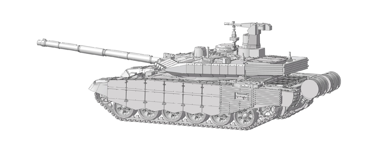 Рендеры модели Т-90МС 1/100. Источник: https://vk.com/wall-29859496_2858520