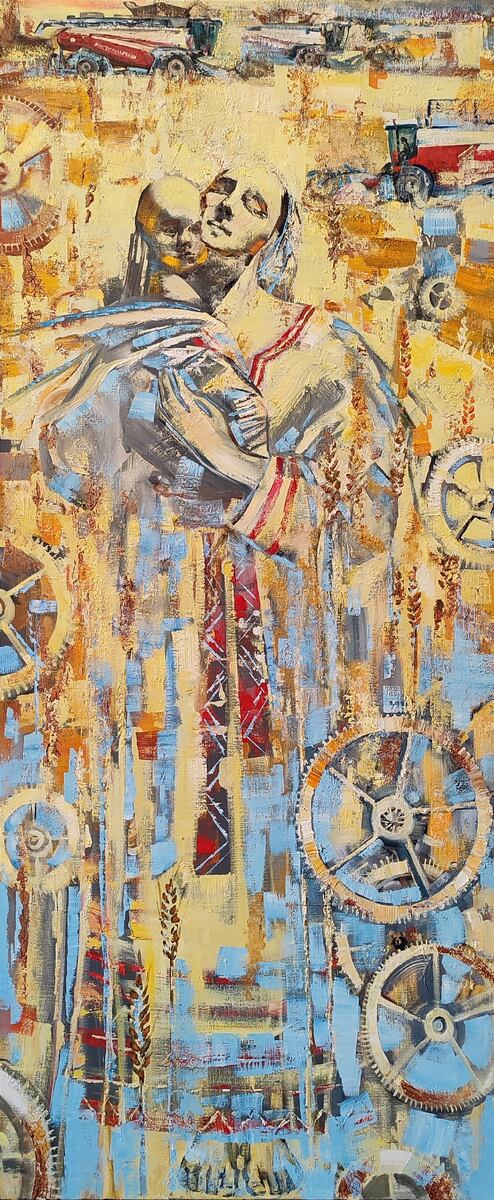 Рассвет жизни, Филимоненкова Надежда, 2024, 96 х 190, Маcло