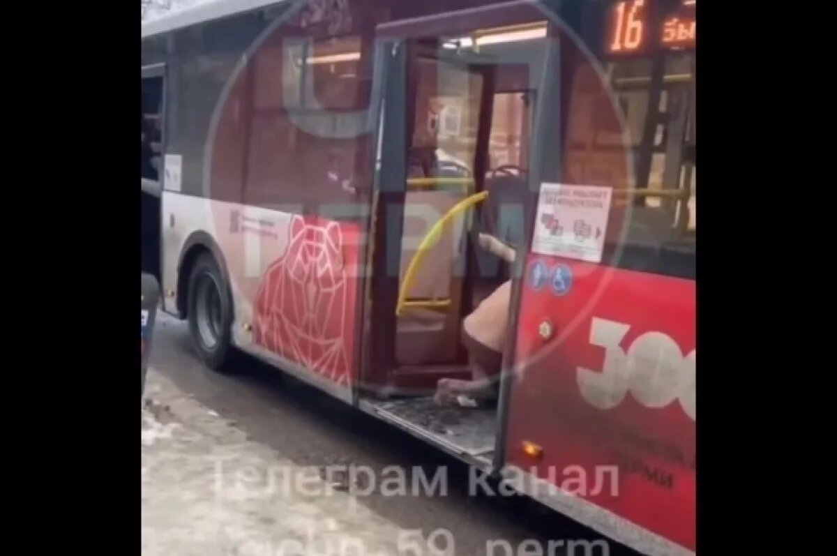    Мужчина в невменяемом состоянии ворвался в автобус № 16 в Перми