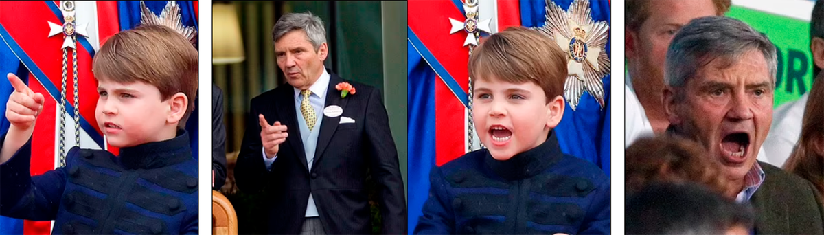 Принц Луи очаровательно похож на близкого родственника из королевской семьи