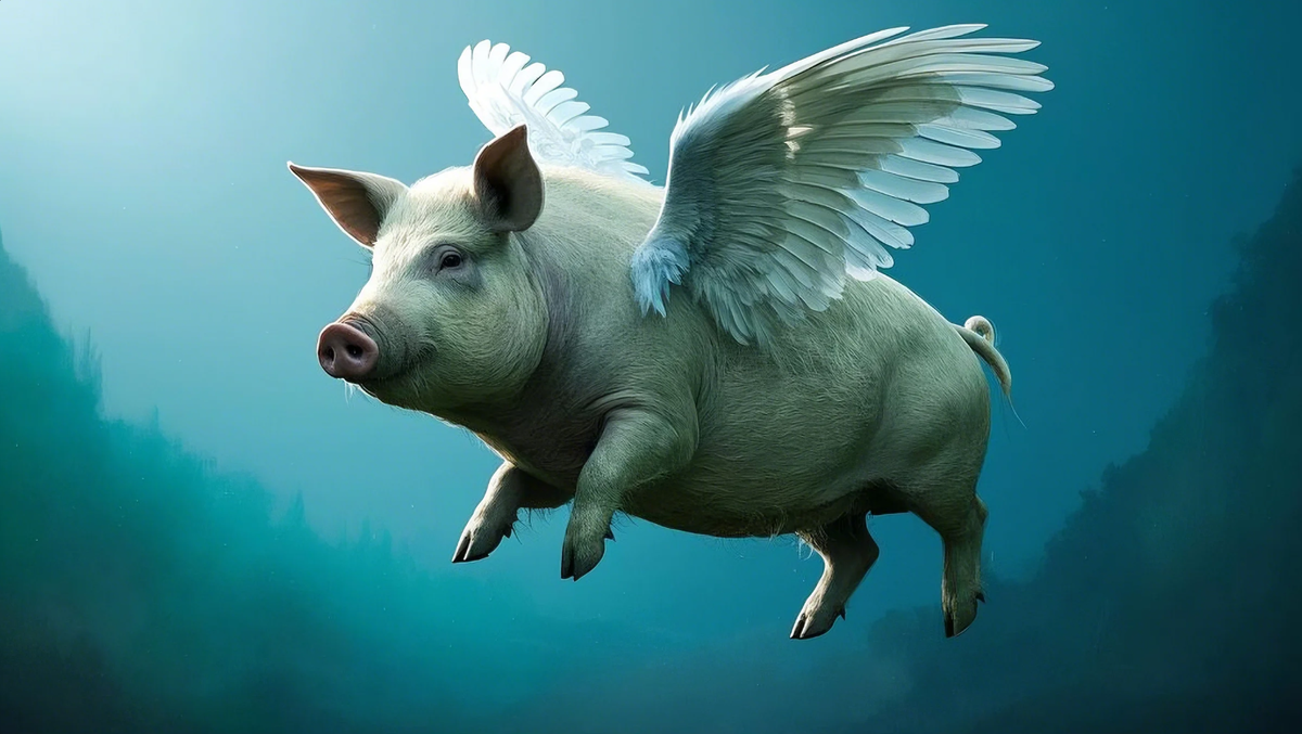 Если эволюция действительно существует, то почему у свиней нет крыльев?