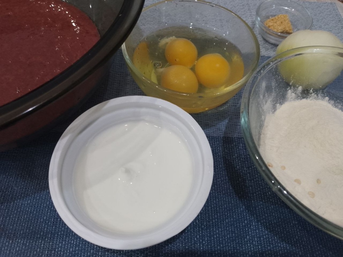 Ингредиенты для приготовления блинов из печени