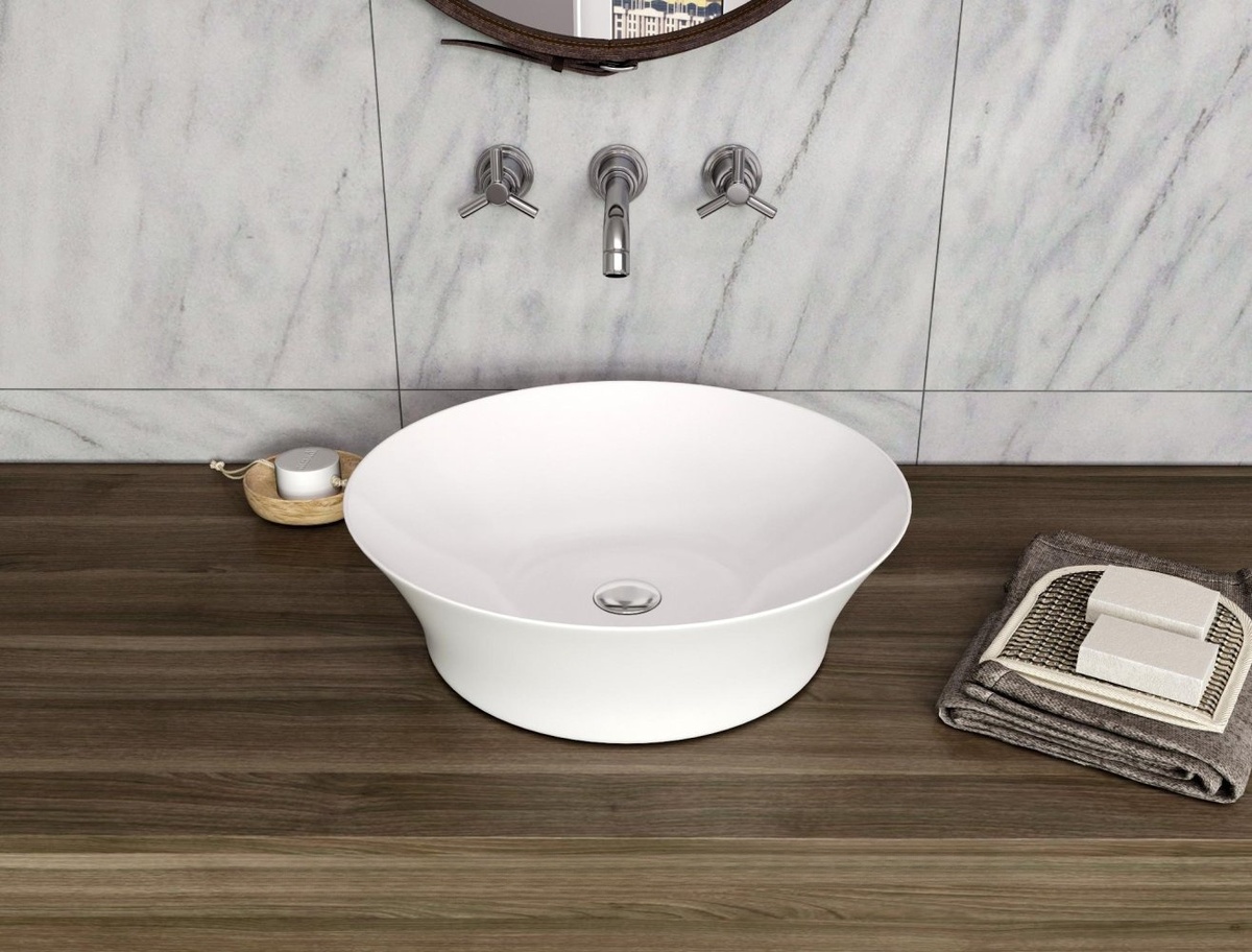 На фото раковина накладная Allen Brau Liberty 40 4.32002.20 белый глянец