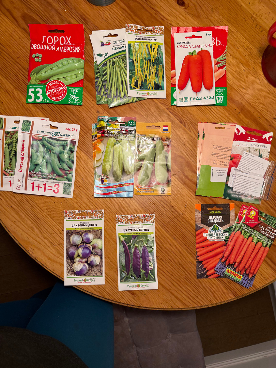 Сесена овощей на посадку в 2025 году