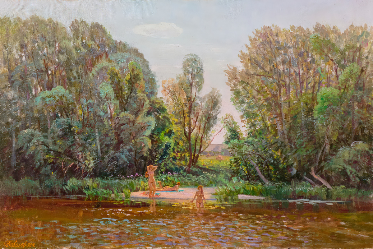 Купальщицы 60х90 художник Сергей Ковалёв