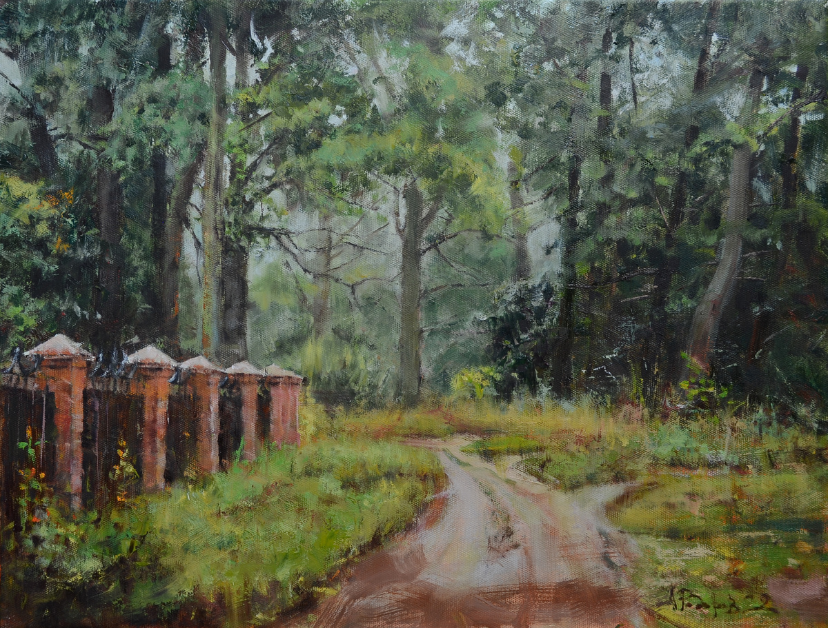 Холст масло 50х 40 Оптина пустынь.Художник А. Федоров